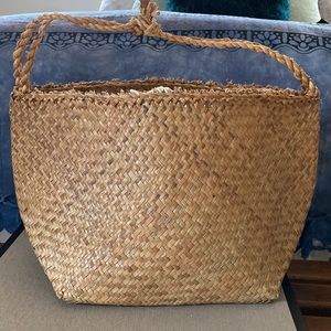 Handmade STRAW woven tote beach bag New